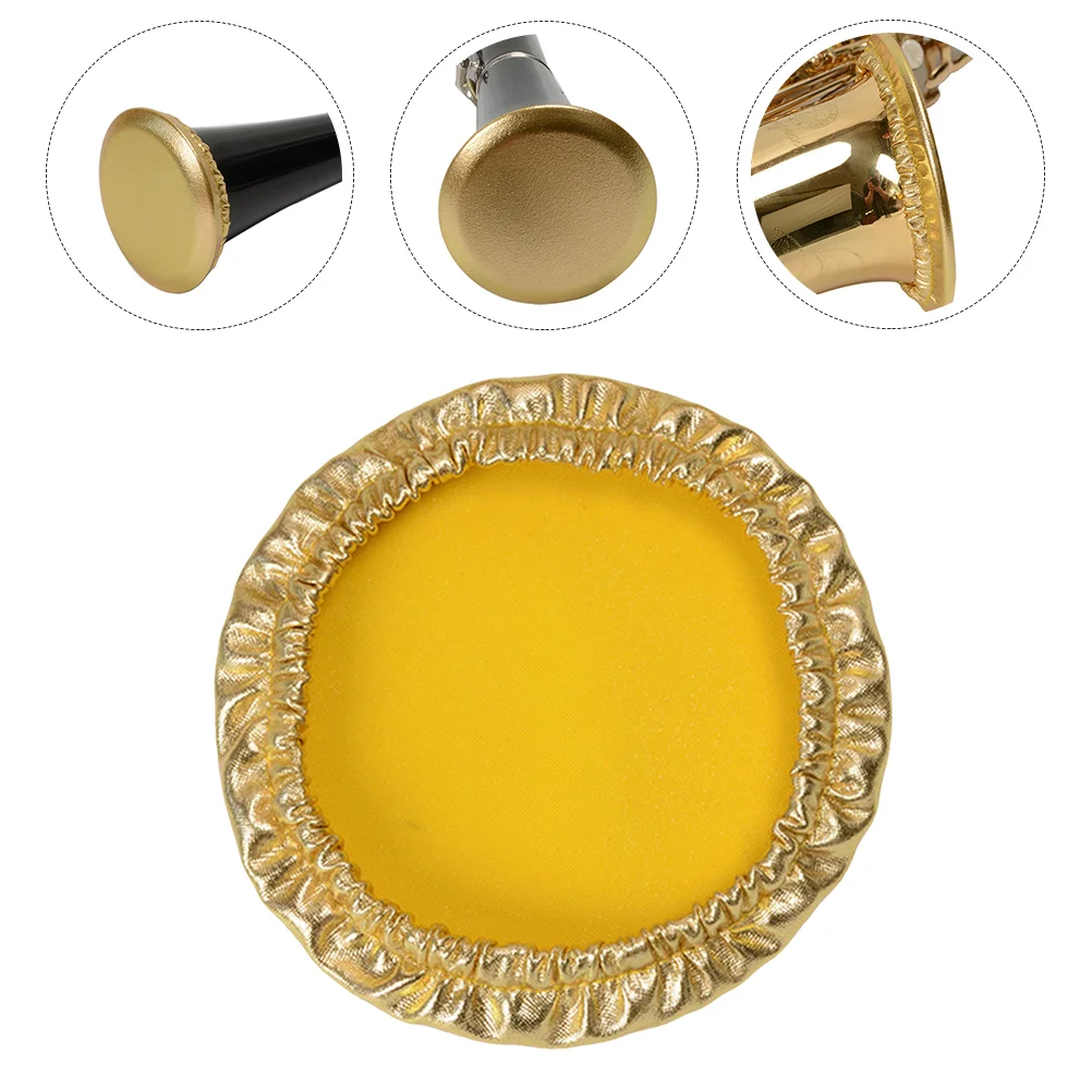 

Lyre Saxophone Muffler Instruments Horn Speaker Cover Dust Flute Golden Bronzing Cloth