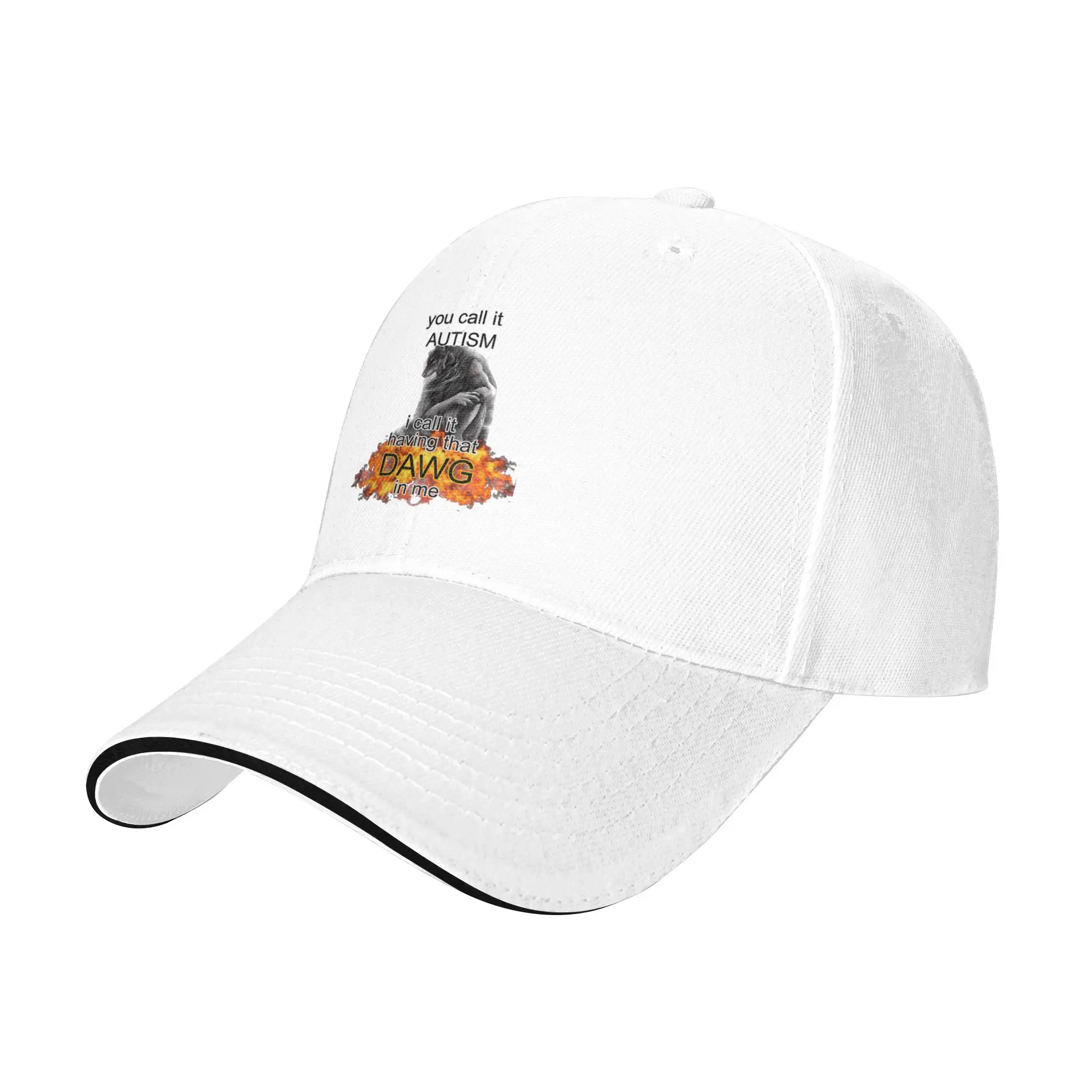 You Call It Autism I Call It Having That Dawg In Me Alpha Wolf Meme Baseball Cap  Unisex Hip Hop Hats Camping Snapback Cap