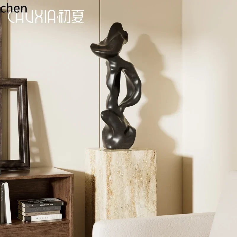 

4-9Wabi-Sabi Style Art Abstract Sculpture Floor Ornament High-End Living Room Entrance Hotel Homestay Soft Decoration