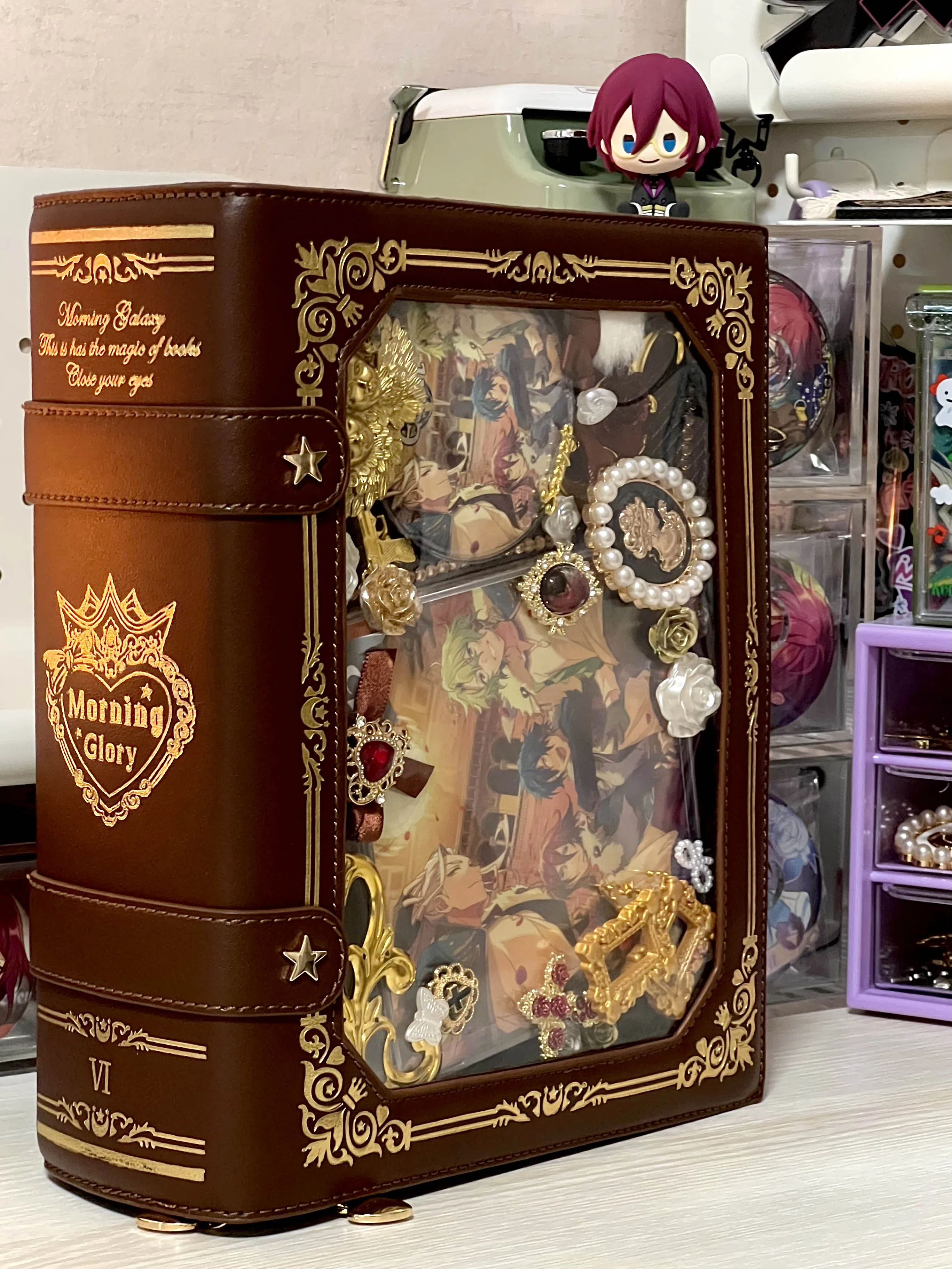Japanese Original Cute Magic Book Lta Bag Sweet Bronzing Retro Lolita Academy Style Shoulder Oblique Straddle Bag Girl 6