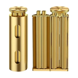 Solid Brass Cigarette Rolling Machine Smoke Manual Tobacco Roller Handmade Can Fit 70mm Rollie Paper