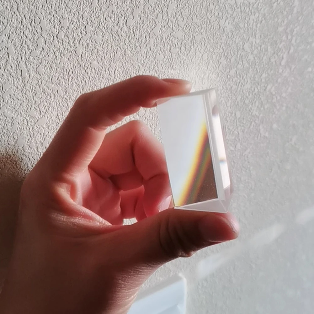 K9 كريستال زجاج الثلاثي بريزم قوس قزح بريزما التصوير المنشور اللون المنشور الفيزياء تجربة الضوء للأطفال