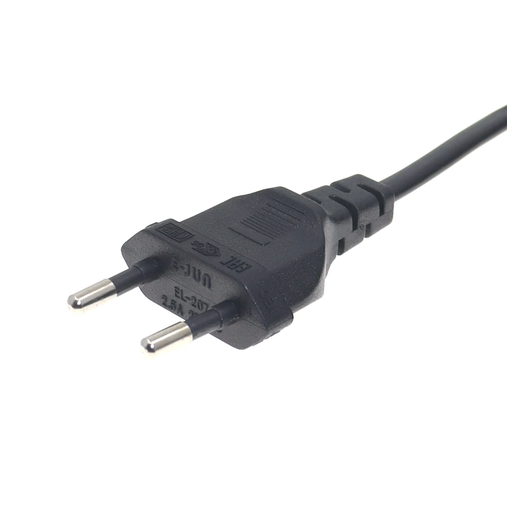 90 Degree EU Schuko to Polarized Figure 8 AC Adapter Power Cord 0.75mm CEE7/16 plug to IEC320 C7 Power Cable 1.8M