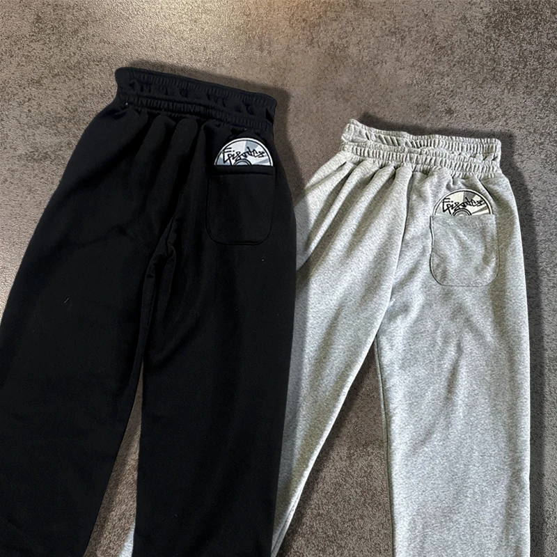 

Autumn fashion street style double waisted embroidered pants, sports and casual pants, versatile and personalized couple style