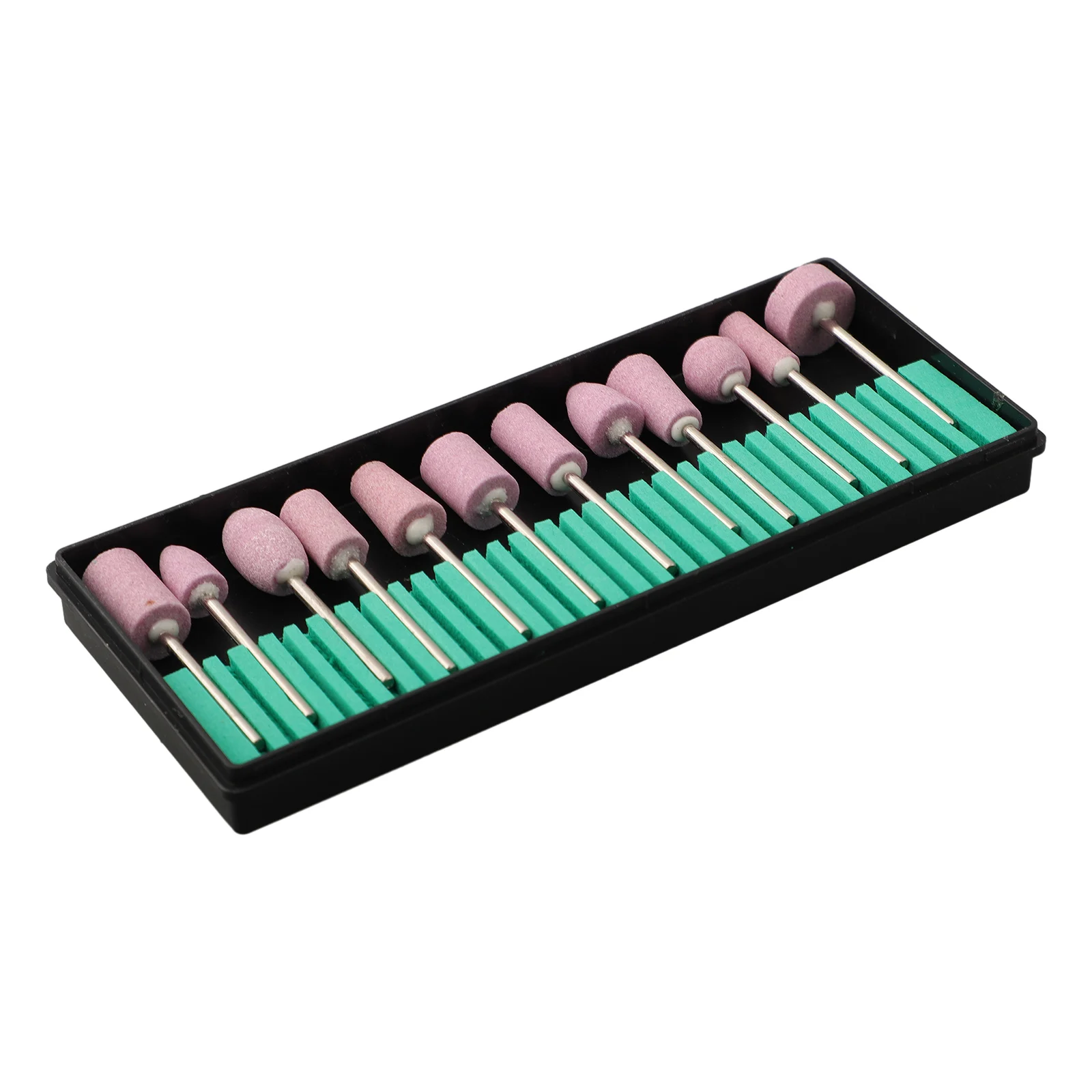 12 × Mini testa abrasiva in ceramica per fresatura, lucidatura, accessori per utensili rotanti per lucidatura di stampi, corrispondenza di utensili elettrici, chiodi per rifinitura