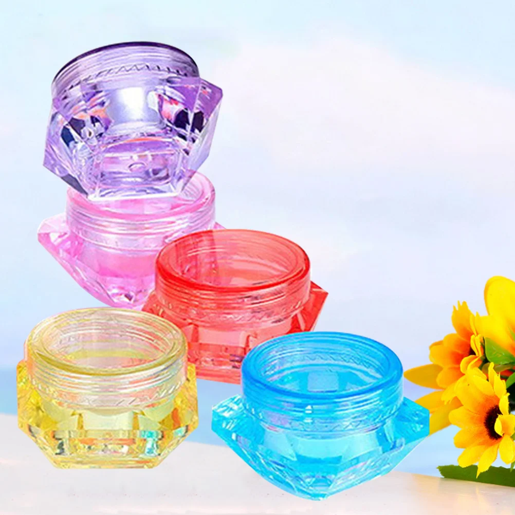

5Pcs 5G Diamond Shape Travel Bottle for Facial Cream Shampoo Lotion Small Portable Containers Random Color