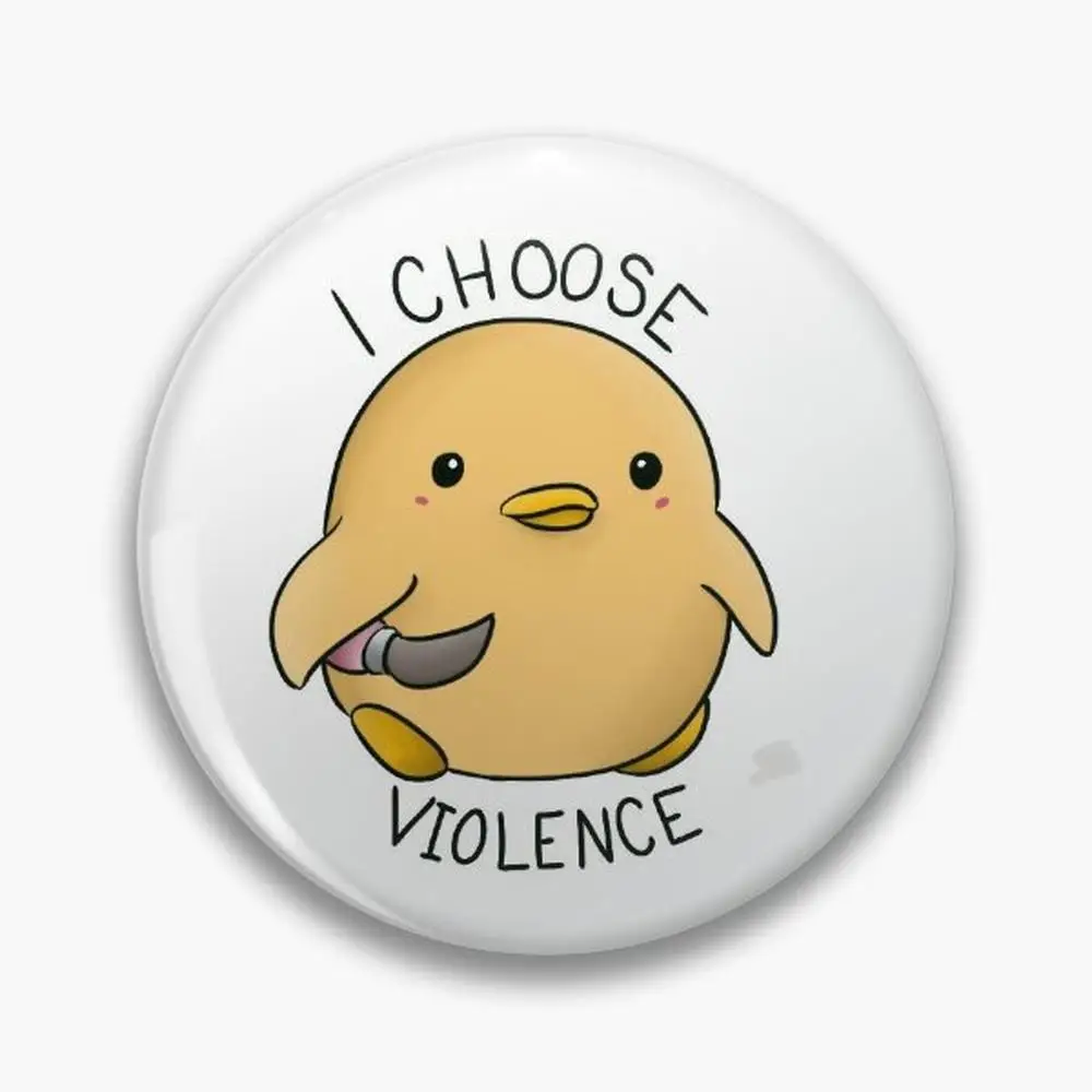 I Choose Violence Knife Chick Pin Buttons Brooches  Jewelry Accessory Customize Brooch Fashion Lapel Badges