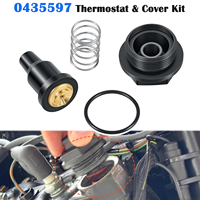MX 0435597 Thermostat and Cover Kit for Johnson Evinrude Outboard 90HP & 115HP V4, 150HP & 175HP V6 Engines, Replaces #435597