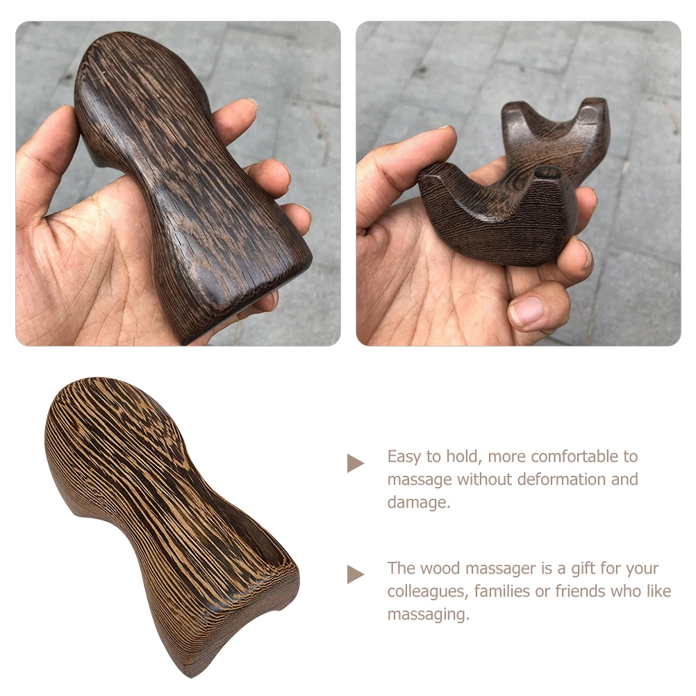 

Деревянный массажер для шеи H, инструмент для точечного массажа для облегчения боли в шее и плечах, портативный маленький деревянный массажер для тела, руководство по эксплуатации