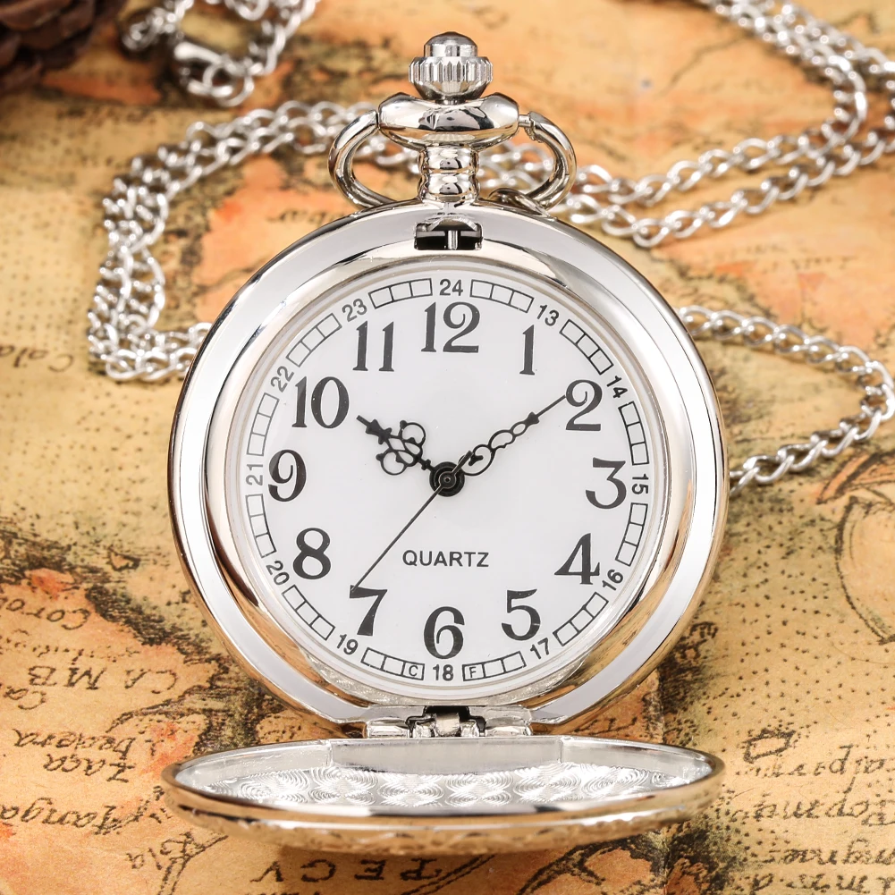 Jam tangan saku Quartz modis antik, kalung rantai liontin jam hadiah pria jam tangan Vintage untuk pria wanita