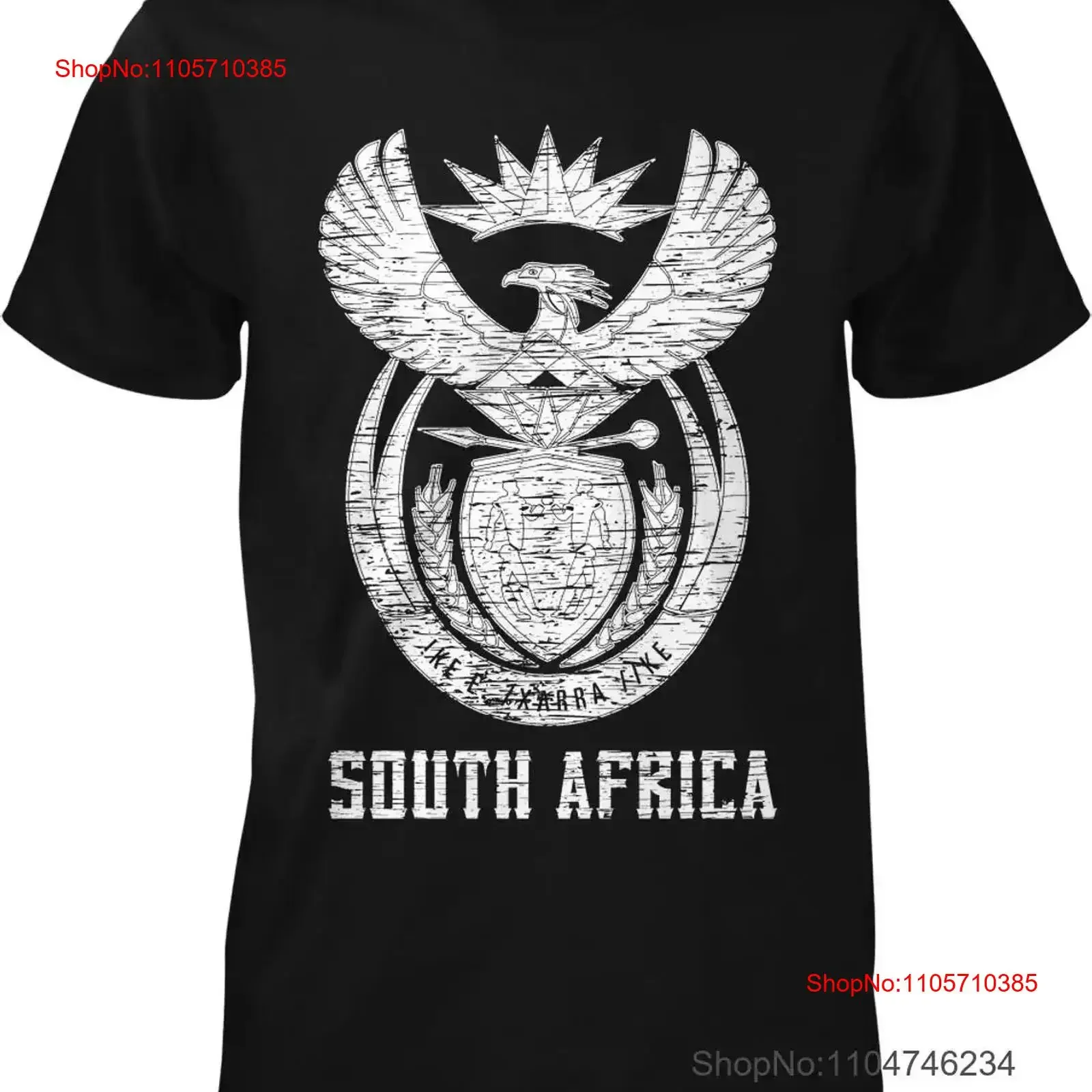 South Africa Coat of Arms Freedom Day Diverse People Unite Men's T shirt vintage Washed homme Breathable designer clothes