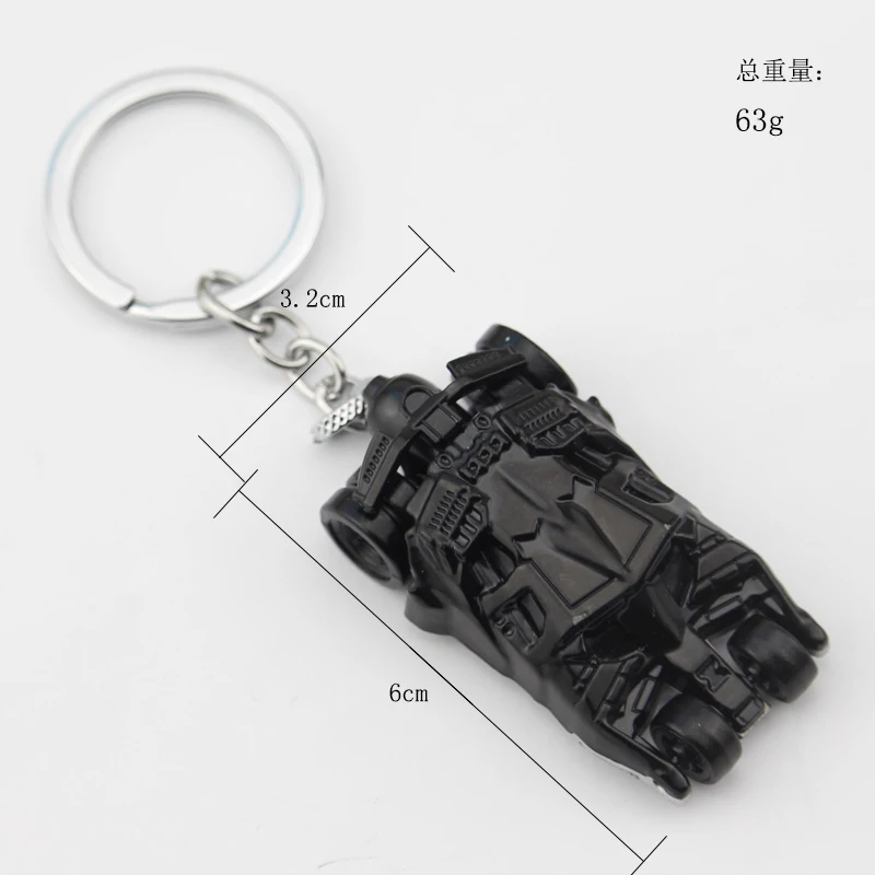 سلسلة مفاتيح معدنية عصرية لفيلم Marvel Superhero Batmobile Keyrings لمفتاح السيارة وحقيبة الظهر وإكسسوارات قلادة على شكل السيارة #5