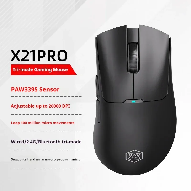 

EWEADN X21Pro Wireless Gaming Mouse PAW3395 26K DPI Tri-mode Ultra-Light 59g Low Latency Gaming/Office Esports Game Gift