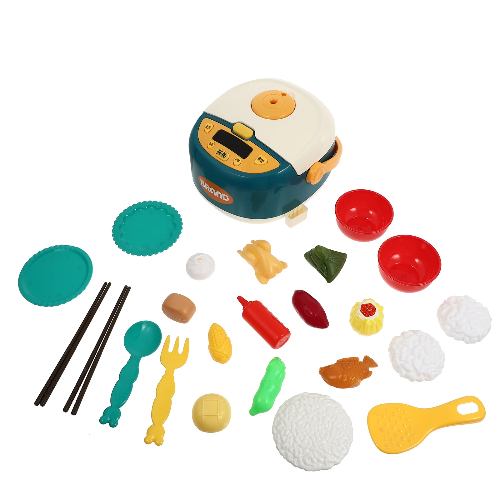 1 ensemble semblant jouer ensemble de cuisine Imitation cuiseur à riz enfants éducatif cuisine jouet simulé cuiseur électrique pour les tout-petits