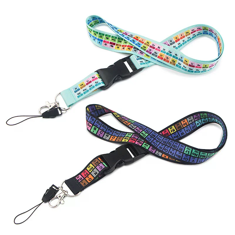 Chemistry Periodic Table Of Elements Lanyards Key Chain Neck Straps Phone Rope For Home And Professional Use