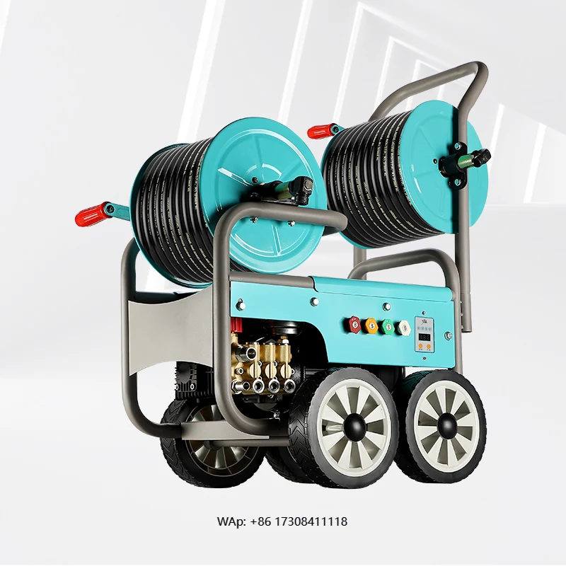 High-Power 10KW Three-Phase Electric Sewer Unclogging Equipment New Large Flow 45L/min Drain Cleaner Pipeline Dredging Machine