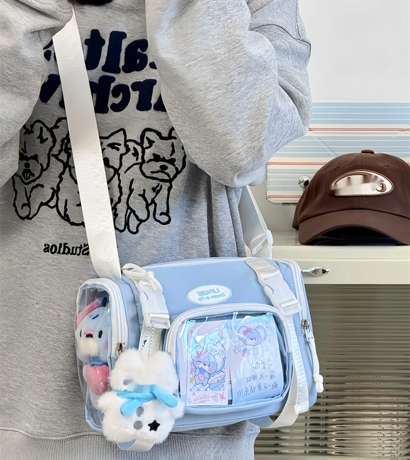 

Itabag Japanese Style Niche Design Transparent Badge Ita Bag10cm Doll Storage Bag Lightweight Student Crossbody Bag For Women