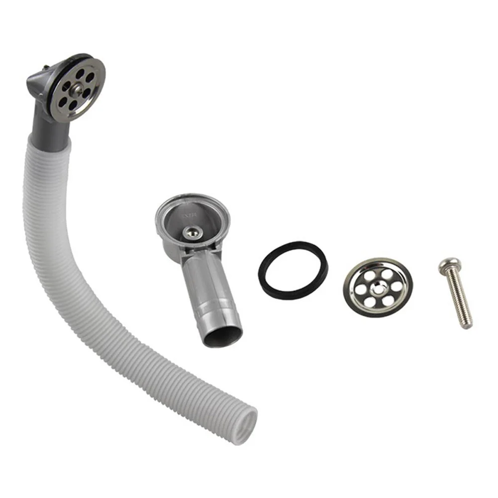 Upward round overflow pipe head for washbasin kitchen sink accessory with gray finish PP PVC material easy install
