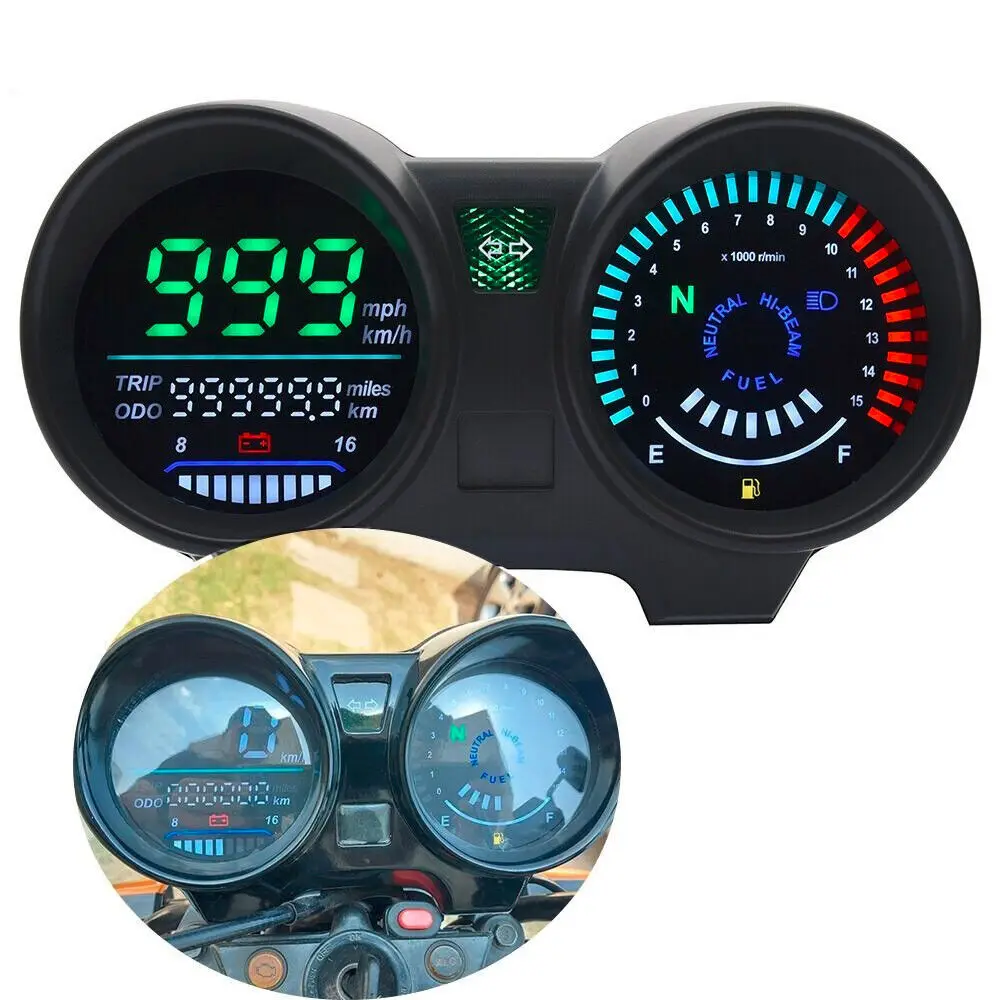 

Motorcycle Speed Meter For TITAN150 For Honda CG150 Fan150 2010 2012 Brazil Digital RPM Tachometer for Motor 5Level Gear Display