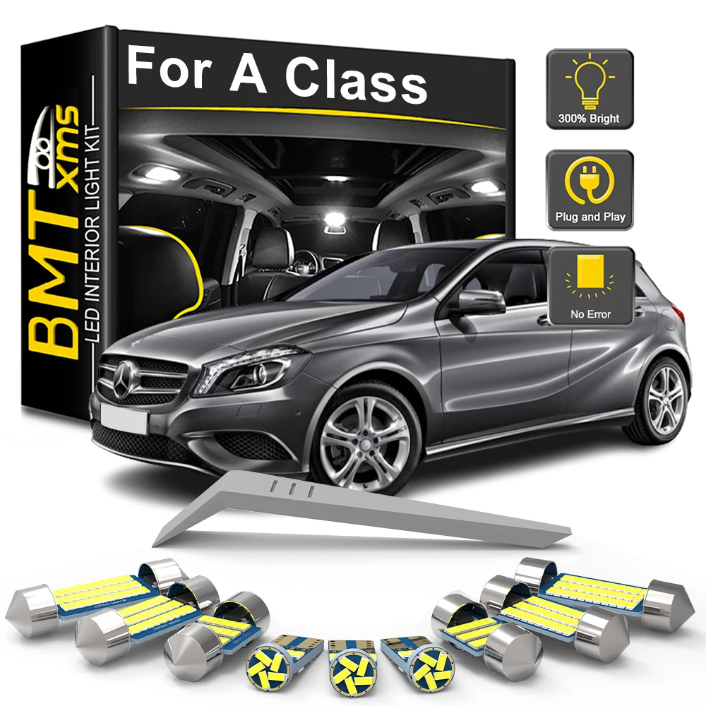 BMTxms Canbus For Mercedes Benz A Class W168 W169 W176 2000 2006 2008 2010 2012 2015 2016 2017 2018 LED Interior Lights Bulb Kit