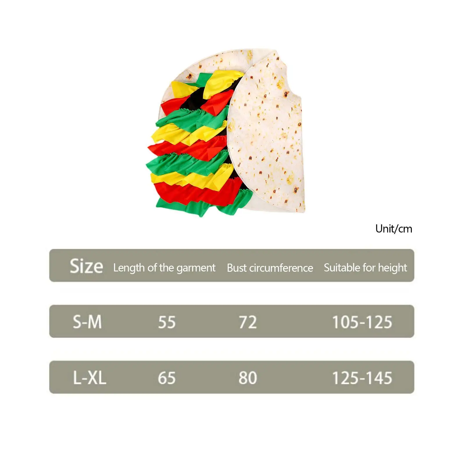 زي بوريتوس للعب الأدوار هدية ديكور الهالوين لحفلات مهرجان الكرنفال