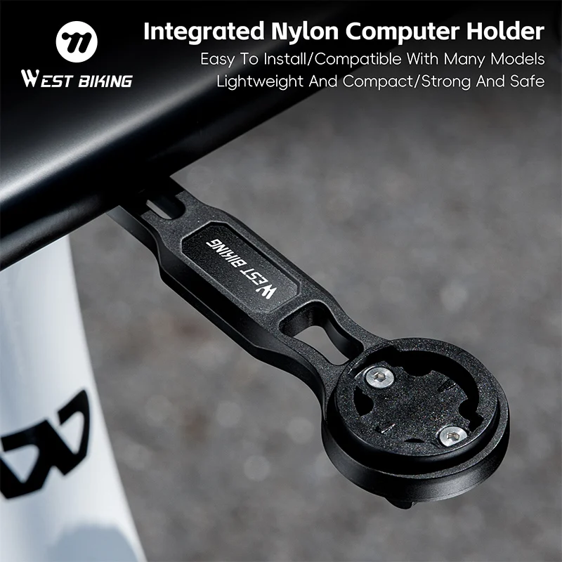 WEST BIKING Integrated Computer Extension Bracket Multifunctional Firm Bicycle Computer Holder Durable Bracket Hollow Design