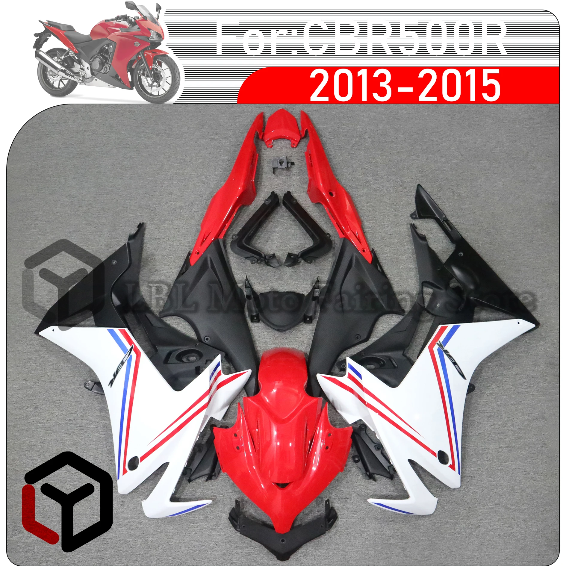 

Full Body Fit Fairing For HONDA CBR500R CBR 500R 2013-2015 Motorcycle ABS Injection molding CBR 500R 2013-2015 Full Fairing