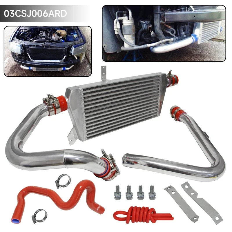 Front Mount Intercooler Kit For Audi A4 Quattro VW Passat 1.8T  B5 1.8L 96-01 FMIC Blue / Black / Red