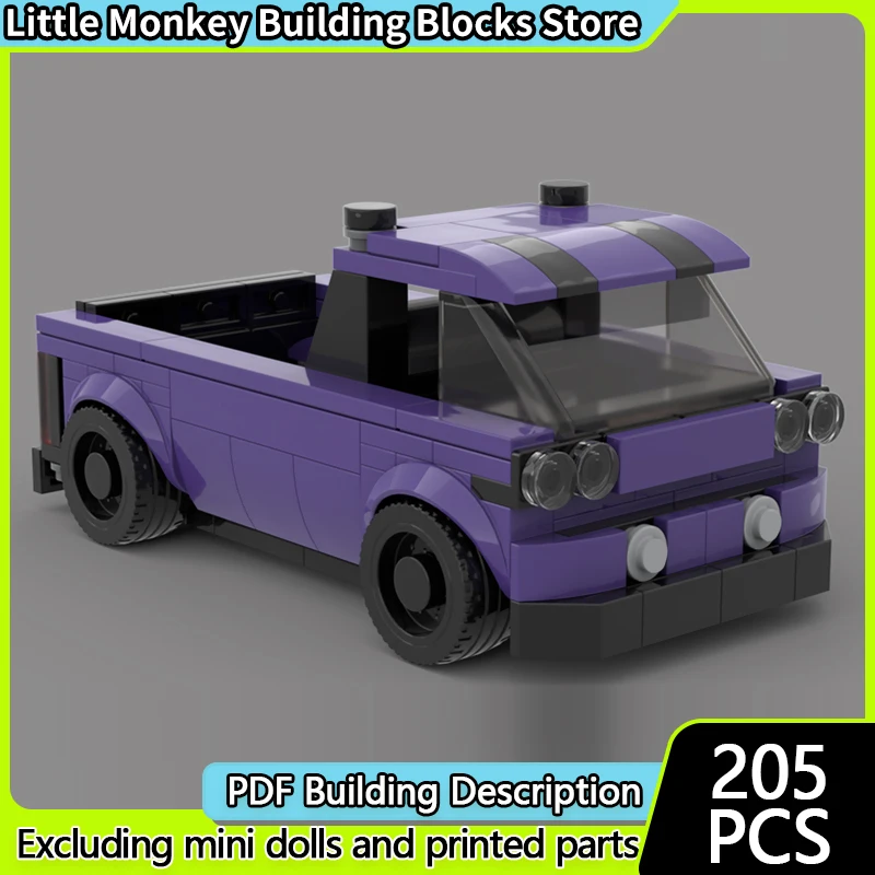 City Car Model MOC Building Bricks Multi-Functional Pickup Truck Modular Technology Children Holiday Gifts Assemble Toys Suit