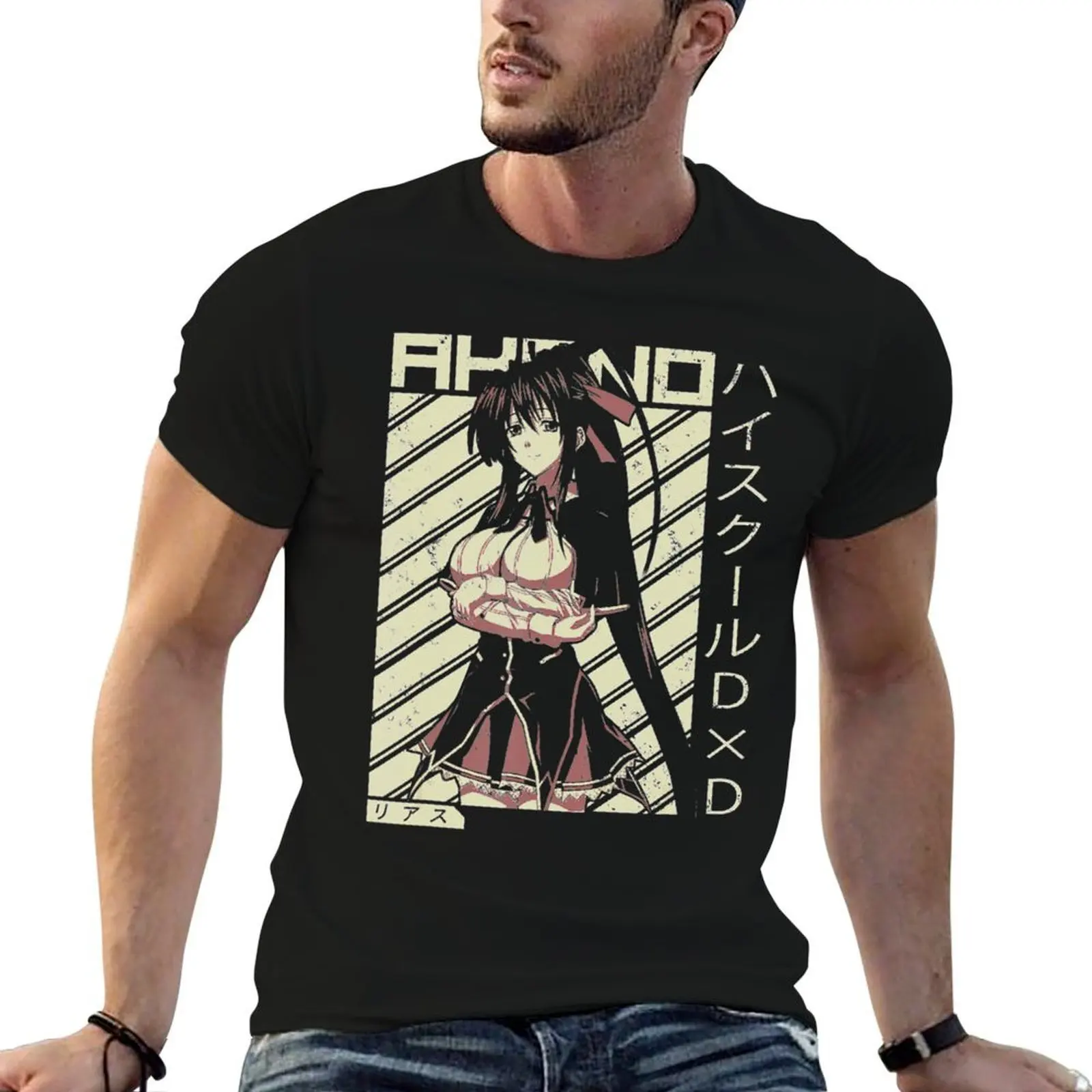 High School Funny Anime DxD Rias Gremory Retro Character 2 T-Shirt rapper graphic tees cheap stuff t shirt for men