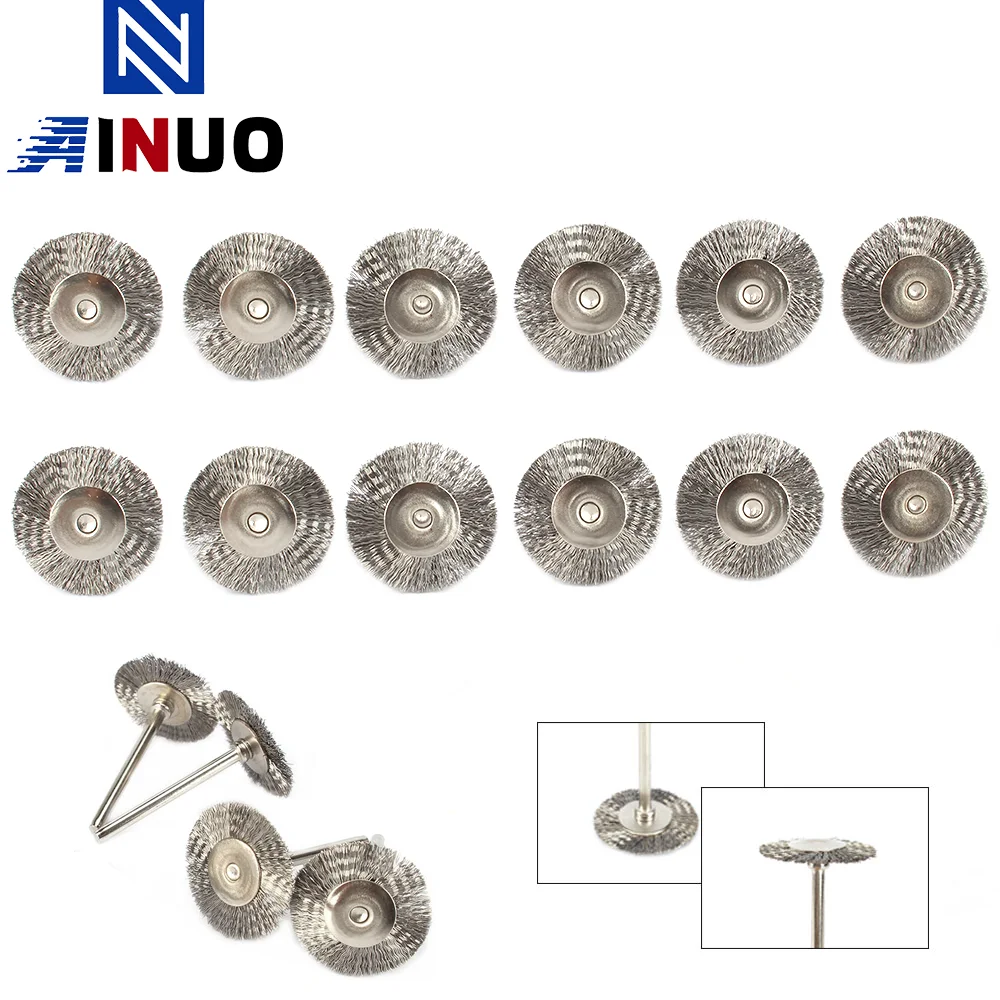 

25mm T Shape Mini Steel Wire Brush Drill Rotary Tool Cleaning Brush Wheel Metal Rust Removal Polishing Dremel Accessories Drill