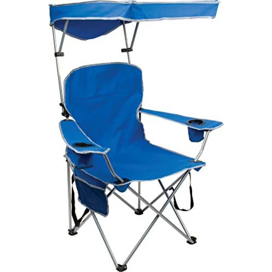 

Quik Shade Full Size Shade Folding Chair for Camping Polyester Arm Rest Foldable Royal Blue 2'L x 3'W x 4.3'H 160048DS