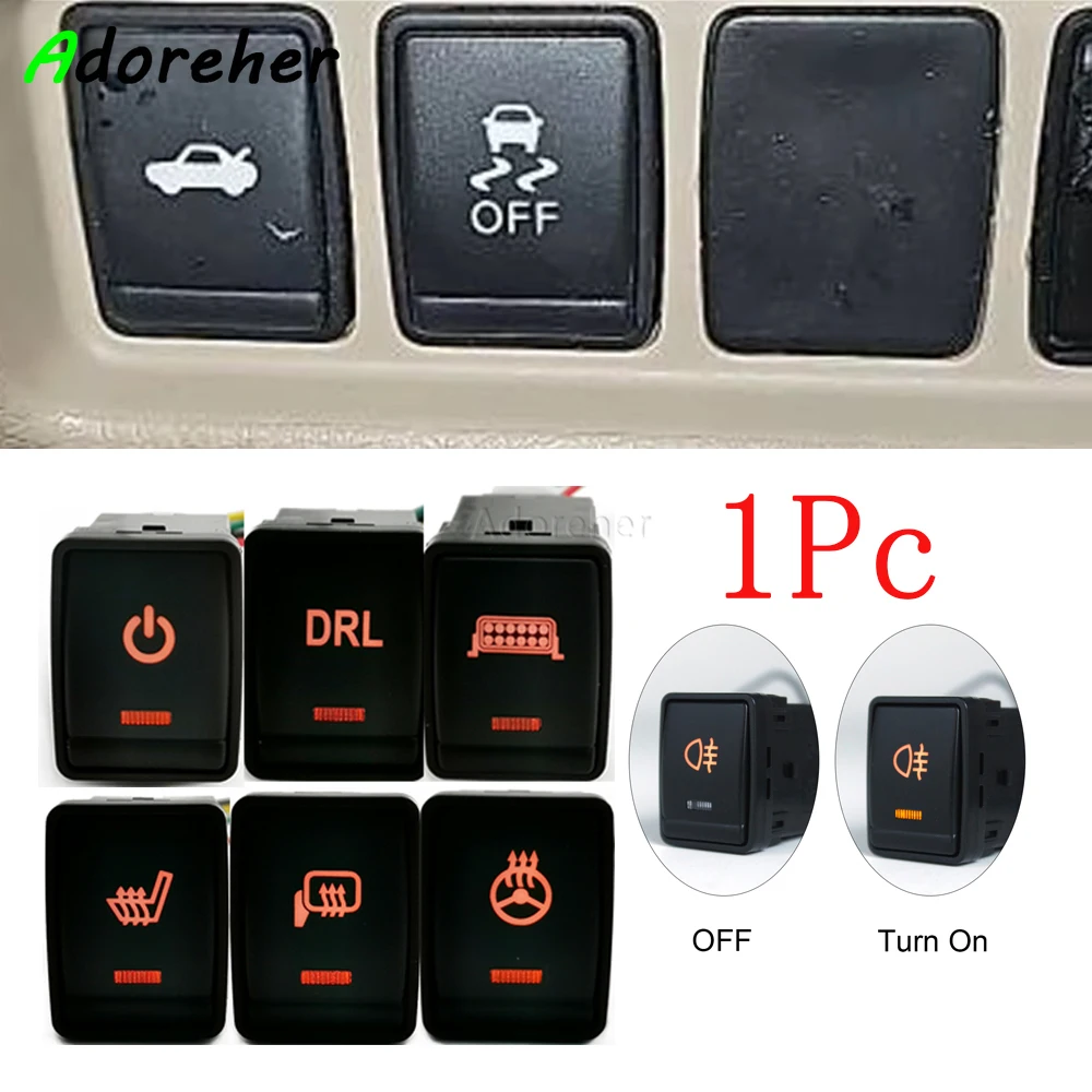 Power DRL Spotlight Seat Mirror Steering Wheel Heated Button Switch For Nissan X-Trail T32 2014-2020 Qashqai J11 2015 Accessorie