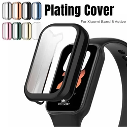 Soft TPU Case for Xiaomi Band 8 Active Full Cover Cases Shell for Smart Watch Mi Band8 Active Screen Protector Glass