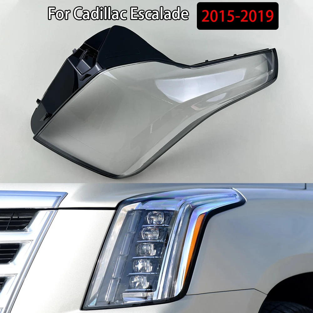 

Headlamp Cover Transparent Lamp Shade Shell Lens Plexiglass Replace Original Lampshade For Cadillac Escalade 2015-2019