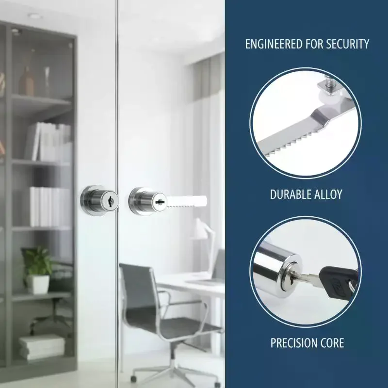 Durable Practical Cabinet Glass Door Lock+Keys For Reptile Showcase Display Case