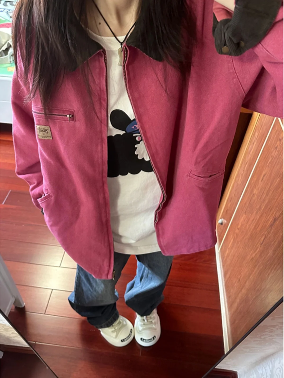 

American Sle Pilot Jaet Men's Spring Autumn Hiphop High Street Coat Dragon Fruit Color Top Youth ular Loose Fit Jaet