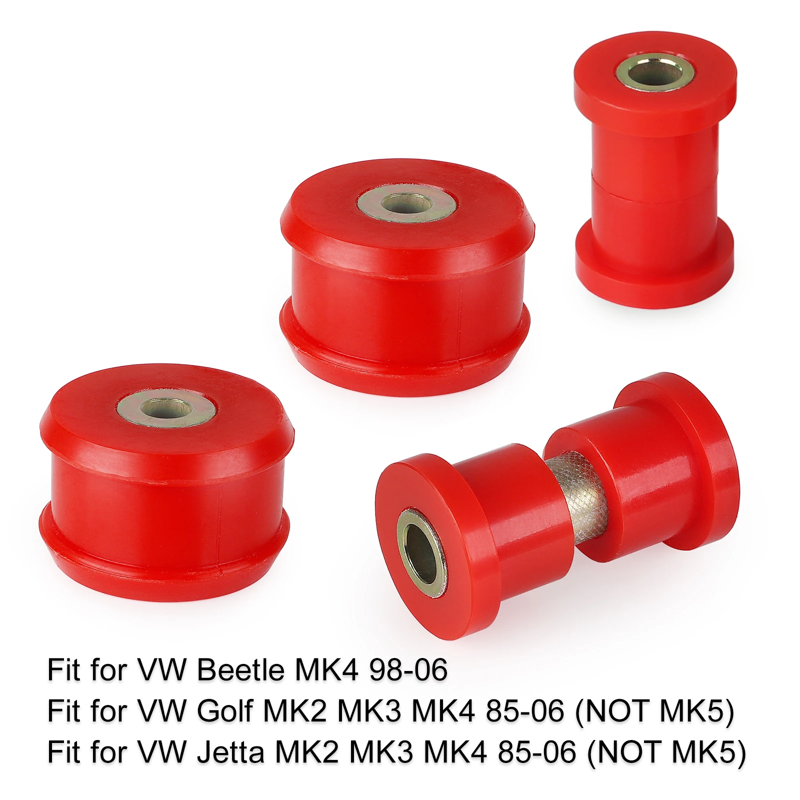 

Красные полиуретановые автомобильные аксессуары для VW Beetle MK4 Golf/Jetta MK2 MK3 MK4 85-06, комплект втулок переднего рычага автомобиля 22-202