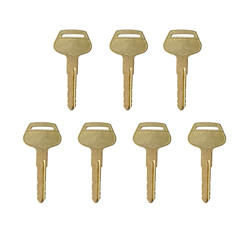 

256255 7Pc Ignition Keys Copper Key Compatible With Komatsu Excavator -7 Pc-7 Special