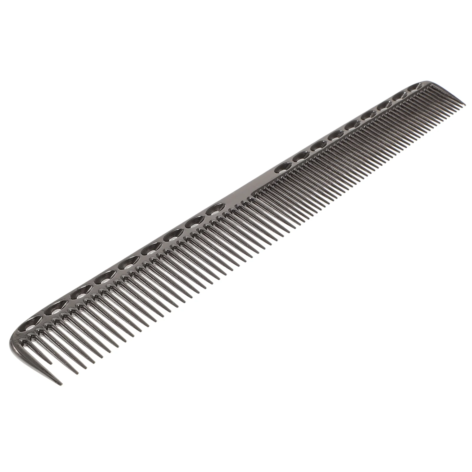 

Stainless Steel Hair Comb Hair Salon Hairdressing Steel Comb Hair Cutting Metal Comb (Size L Black S909）