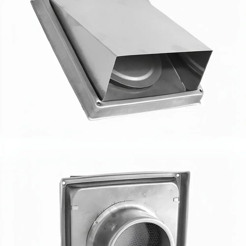 Professional 304 Stainless Steel Air Vent Hood Exhaust Grille For Home Dryer Ducting Wall Ventilation Anti Backflow