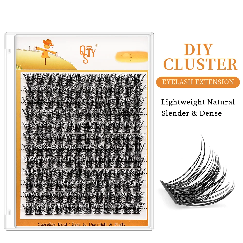 DIY lash Extension Kit Lash Cluster Kit with 144 PCS C/D Curl Cluster Eyelash Extensions 10-16mm Mixed,Individual Lashes Eyelash