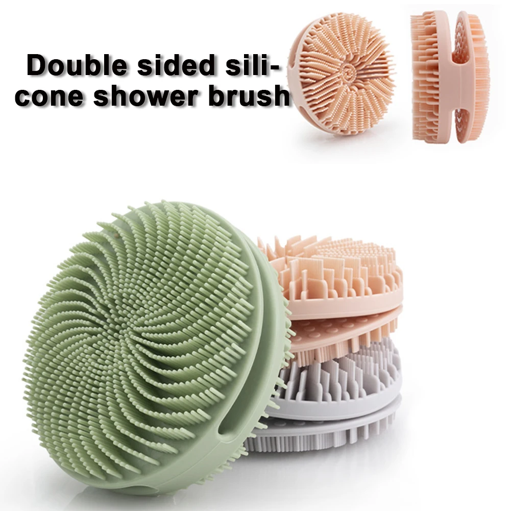 Dual-Sided Design 2-in-1 Silicone Body Scrubber Body Buffer Scrubber for Sensitive Skin Body Shower Scrubber Exfoliating Brush