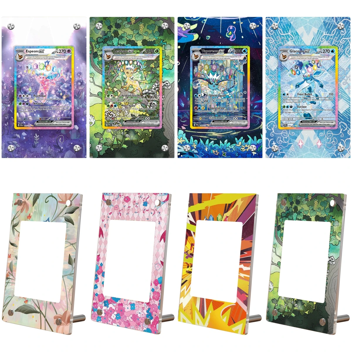 

Модная подставка для акрилового кирпича из ПТКГ Flareon Eevee Umbreon Jolteon, высококачественная игровая карта, фоторамка, подарки в комплект не входят карты