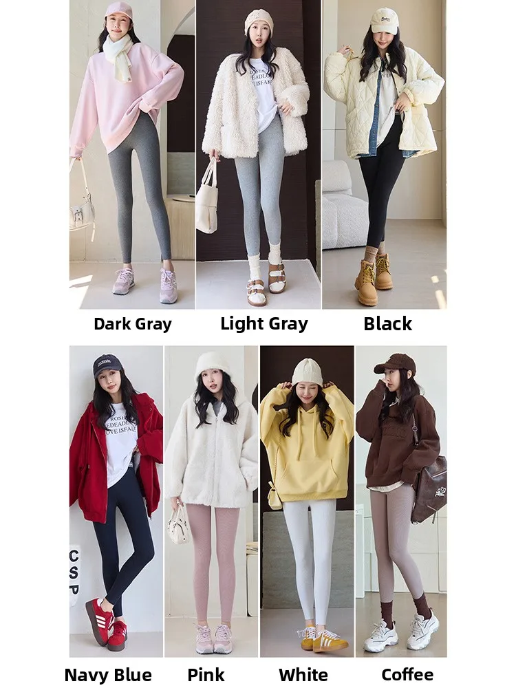 กางเกงโยคะเอวสูง Thiened Fce สำหรับผู้หญิง กางเกงกระชับสัดส่วน อุ่นสบาย ผ้าเนื้อนุ่ม ไม่พองตัว สวมใส่สบาย ยืดหยุ่นได้ดี