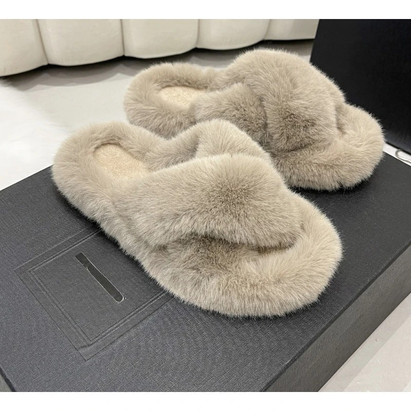cruz-quente-fofo-chinelos-peludos-feminino-leve-saltos-planos-slides-de-pele-mulher-outono-inverno-dedo-do-pe-aberto-antiderrapante-sapatos-de-chao-para-casa