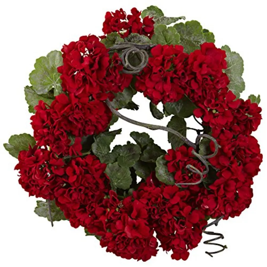 

4986 Geranium Wreath 17-Inch