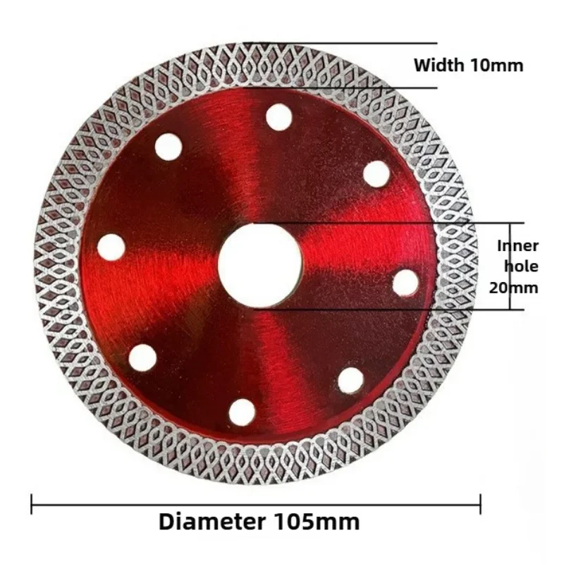 1 st Diamant Droog Snijblad Disc Porselein Keramische Tegel Turbo Dunne Steengoed voor Marmer 105 115 125mm