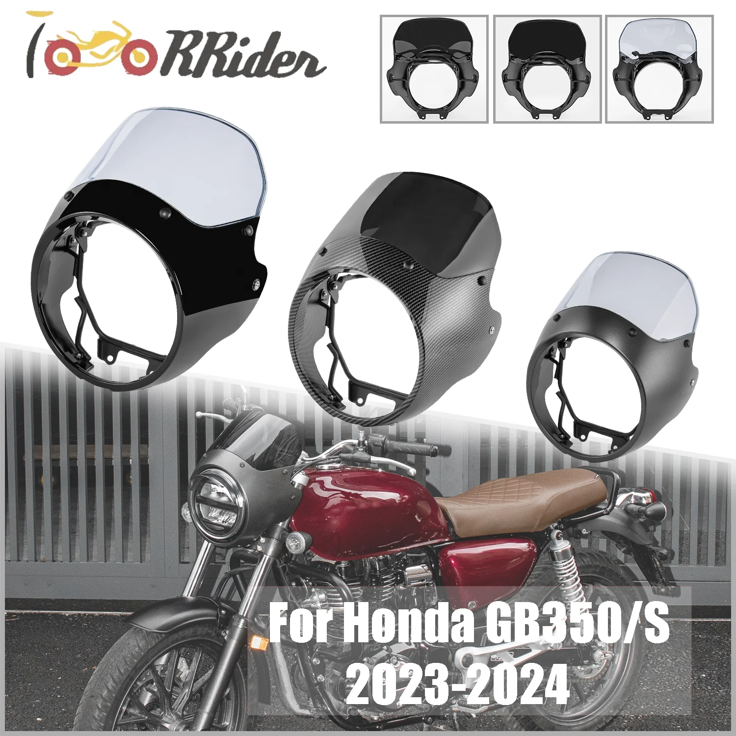 

GB350 Retro Headlamp Windscreen For Honda GB350/S GB 350 2023 2024 Motorcycle Front Headlight Mask Fairing Protection Windshield