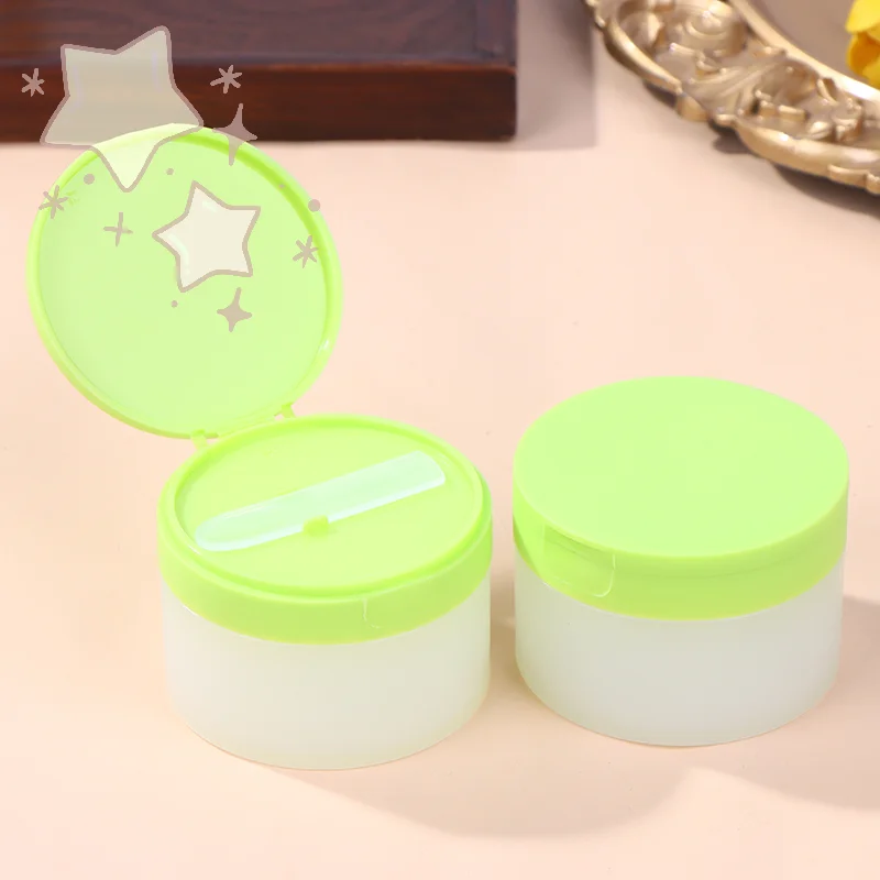 Butelka na balsam oczyszczający z klapką, 100g, pusta, okrągła, matowa, z PP, pojemnik na krem, maskę błotną, podkładki kosmetyczne, mała butelka.